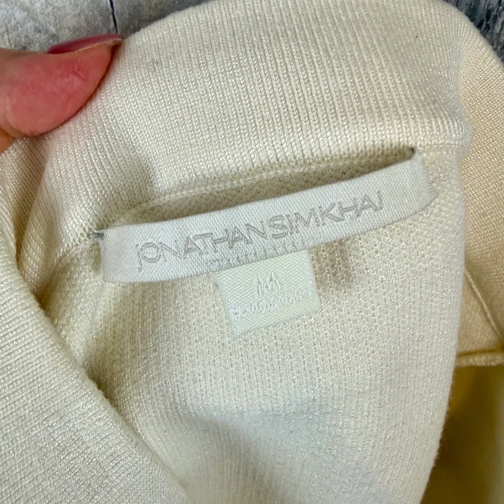 Johnathan Simkhai Knit Pencil Skirt in Cream Size Medium.